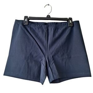 NWT Lands' End Shorts Pull On Casual Loungewear Classic Navy Blue Girls Size XL+